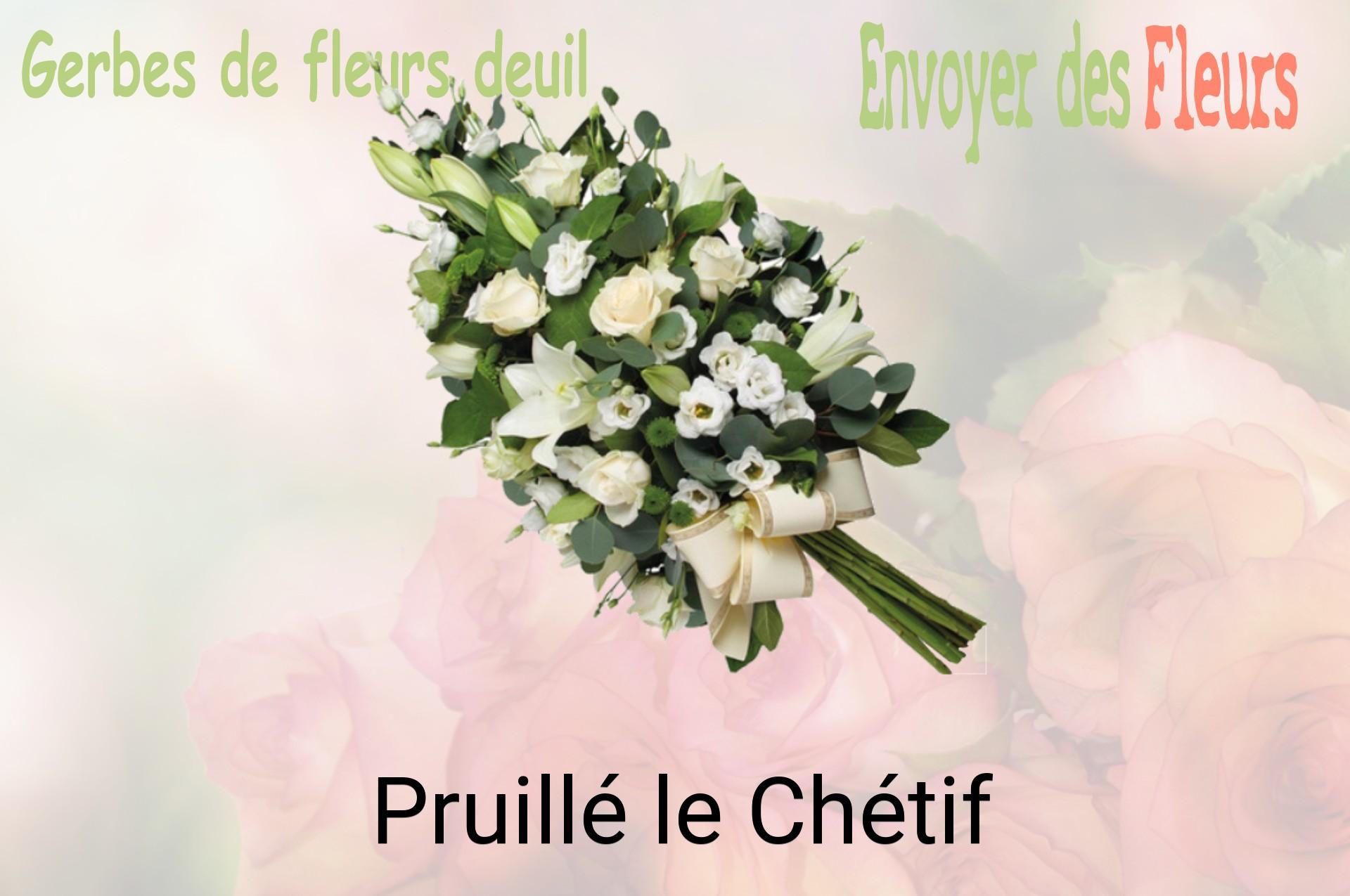 Gerbe de fleurs de deuil livrée à Pruillé-le-Chétif